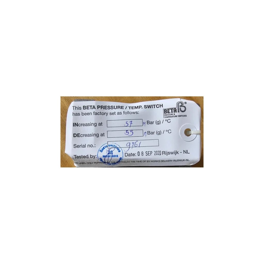 Beta B trykk- og temperaturbryter – 2