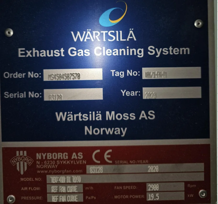 Sentrifugalvifte Wärtsilä / ABB – 2