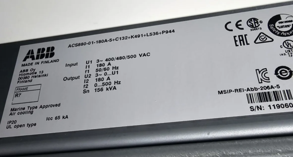 Styreskap ABB 110 kW – 8