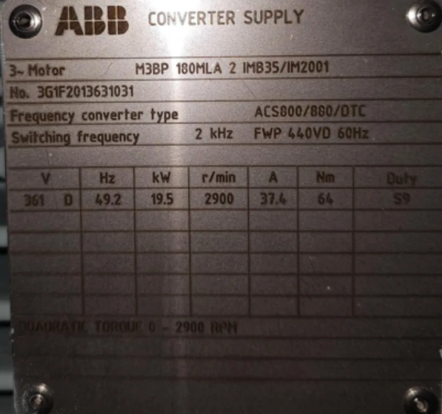 Sentrifugalvifte Wärtsilä / ABB – 3